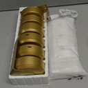 EZVALO Picture Lights for Wall, Rechargeable Battery Magnetic Poster Lights with 3 Color Temps & 12 RGB, Remote Dimmable Timer Light, Wall Decor Light for Art Display (6 Pack with Charging Station) (Gold)