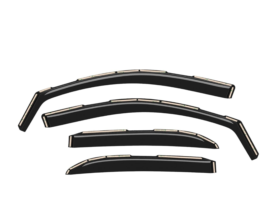 Extra Durable Window Deflectors in-Channel Window Visors Rain Guards, Sun Visors, Wind Vent for Shades, Exterior Car Accessories - 3pcs, One Deflector Is Missing, Small Piece Size 26.5", Big Piece Size 39.5"