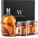 Galaxy Whiskey Decanter Sets with 2 Glasses for Men Dad, Unique Gift for Father, Husband, Boyfriend, Brother, Christmas, Anniversary, Birthday Gift Ideas, Cool Drinking Accessories for Home Bar