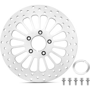 11.5"Front Brake Rotors Compatible with Harley Davidson Touring Sportster Dyna and Early Super Glide Softail 1984-2014 Replacement Mirror-Polished Brake Rotors Front