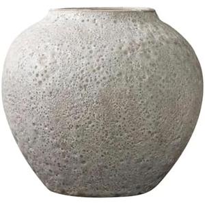 ELEFOCUS Cement Texture Ceramic Vase, Rustic Decorative Flower Planter Home Office Decoration, 7.48 x 11.41 Inch(Color:Light Gray - 7.48x9.44 Inch)