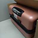 HealSmart Hardside Carry-On Luggage, Expandable Portable Hard shell Luggage with Spinner Wheels, Lightweight Suitcase TSA Lock, Pink, 3-Piece Set (20/24/28)