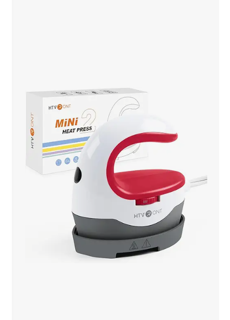 HTVRONT Heat Press Mini Heat Press Machine, Small Heat Press Portable Iron Press Machine for T Shirts, Hats, Heating Transfer Projects (Raspberry)