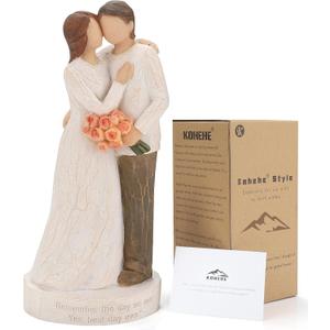 Couple Gifts, Wedding Gift for Husband and Wife, Wedding Engagement Gift for Couple,6.7" Couple Figurines Gift for Birthday, Valentine's Day, Christmas