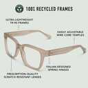 LOOK OPTIC Laurel Progressive Reader - Stylish Unisex Reading Glasses, Prescription-Quality (1.5, Taupe)