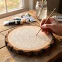 SENMUT Large Wood Slices for Centerpieces, 11-12 Inch, Natural Unfinished Round, Set of 6, for Rustic Wedding, Party Decorations and DIY Crafts