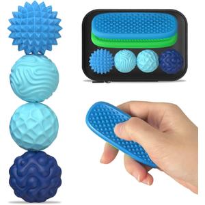 Fidget Toys Adults Silicone Magnetic Balls & Sensory Stones, 6 PCS Stress Relief Sensory Toys for Autism ADHD Anxiety, Office Desk Toys, Stocking Stuffers for Adults Teens