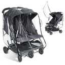IvyWind Double Stroller Rain Cover, Universal Stroller Cover for Side by Side Baby Stroller, Breathable Weather Shield for All-Weather Protection from Rain/Snow/Dust