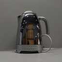 SMEG 7-Cup Variable Temperature Electric Kettle - Retro Style Aesthetic with Advanced Technology - Stainless Steel, 1400W, 120V, 360 Swivel Base, Keep Warm Function (Silver)