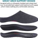 Git-up Orthotic Slippers with Arch Support for Plantar Fasciitis Pain Relief,Comfortable Slip On Clog,Indoor Outdoor Orthopedic House Shoes with Anti-Skid Rubber Sole