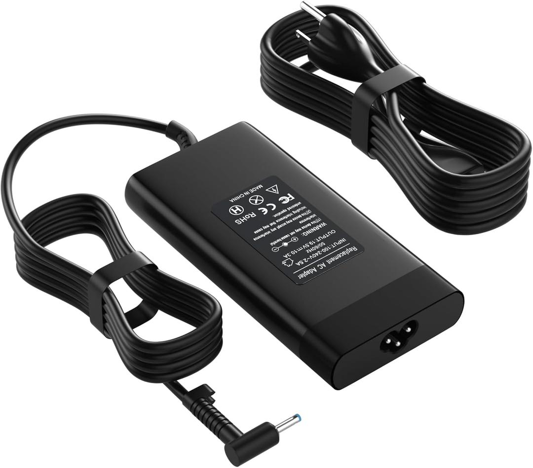200W Laptop Charger Compatible for HP Victus Gaming 15 16, HP Omen Gaming 15 17, Pavilion 15 17 TPN-DA10 L00818-850 Power Supply Cord AC Adapter
