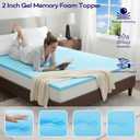 OLANLY Dual-Layer 4 Inch Full Size Memory Foam Mattress Topper for Back Pain, 2 Inch Cooling Pillow Top Mattress Pad Cover and 2 Inch Gel Memory Foam Topper, Deep Elastic Pocket, Grey