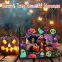 Happy Halloween Photo Frame - Wooden Photo Frame, Holds 4" x 6" Photos, Pumpkin Ghost Theme Horror Decorations for Photo Display, Home, Office Decoration or as Gift - A01