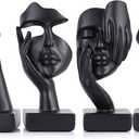 The Thinker Figurine for Room Decor Aesthetic,Small Abstract Art Figurine Coffee Table Centerpiece,Wall Floating Shelves,Fireplace,TV Stand,Bookshelf Sculpture, for Women