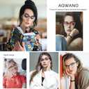 AQWANO Stylish Cat Eye Reading Glasses for Women, Computer Blue Light Blocking/Anti UV Readers Oversized Fashion Readers, Red 1.0