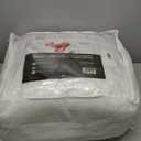 Superior Brushed Microfiber Solid Comforter, Down Alternative Bedding, Reversible, Medium Weight, Fluffy, Decorative, Duvet Insert, Oversized Blanket, Box Quilt Design, Queen, White