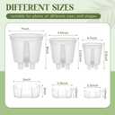 Wonderjune Self Watering Pots for Indoor Plants with Deep Reservoir and High Drainage Holes for Outdoor Plants and Flowers, Bare Root Planter(4.72'', 5.91'', 7.09'',White,9 Pcs)