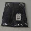 NICETOWN Halloween Pitch Black Solid Thermal Insulated Grommet Blackout Curtains/Drapes for Bedroom Window (2 Panels, 42 inches Wide by 63 inches Long, Black)