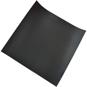 Non-Slip Rubber Pad Sheet with Adhesive Back, DIY Material for DIYSealing, Bumpers Furniture Protection and Support, Black (1/25" Thick, 12" X 12'')