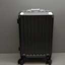 Carry On Luggage with Spinner Wheels, 8010S Aluminum Frame Zipperless Polycarbonate Hard Shell Suitcase (ZX-Core, Charcoal Metallic, 20 Inch)