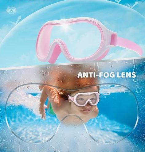 Aegend 2 Pack Swim goggles for Kids 3-15, Anti-Fog Anti-UV Wide Vision Waterproof, No leak Swimming goggles for Boys Girls