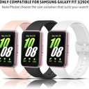 2 x IEOVIEE Screen Protector for Samsung Galaxy Fit 3, 3-Pack Full Around Hard PC Tempered Glass Case with Sensitive Touch Film Protective Case (Black+Clear+Navy Blue)