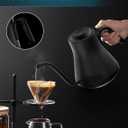INTASTING Gooseneck Electric Kettle with 1 Temperature Control for Pour Over Coffee & Tea, Quick Heating, BPA-Free Stainless Steel, Built-in Brew Timer, 1500W/0.9L (Ebony Black)