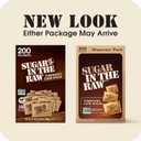 In The Raw Turbinado Cane Sugar Packets, 200 Ct Box, 1 Pack, Pure, All-Natural Turbinado Sugar, Non-GMO Project Verified, Kosher, Vegan and Gluten Free