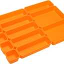 42 Pack Tool Box Organizer Tool Tray Dividers, Rolling Tool Chest Cart Cabinet Workbench Desk Drawer Organization and Storage for Hardware, Parts, Screws, Nuts, Small Tools Organization(Orange)