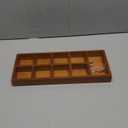 TEHAUX Wooden Compartment Tray with 10 Sections - Desktop Sorting Tray - Section Organizer Box for Display Crafts, Jewelry & Small Items, Grid divided Storage Box Office Supplies