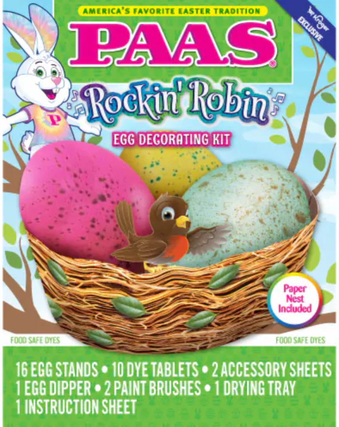 PAAS Rockin' Robin Easter Egg Decorating Kit - America's Favorite Easter Tradition Pack Of 3