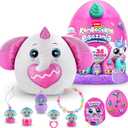 Rainbocorns Eggzania Surprise Mania Series 1 (Elephant) by ZURU, Collectible Plush Stuffed Animal, Surprise Eggs, 5 Mini Eggs, Stickers, DIY Jewelry, Slime, Ages 3+ for Girls, Children