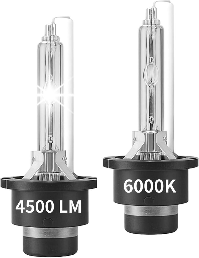 2 Pcs 6000K White D4R HID Headlight Bulbs Replacement for Toyota Prius Avalon 2006 2007 2008 2009 Xenon Headlight Kit Bulbs High Low Beam Up to 350% Brightness Hid Bulbs 12V 35W Plug and Play