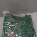 HIIXHC Christmas Illuminate Garland, 9 ft Rattan Artificial Flower Vine Plants Outdoor Decorations, Pre-Lit Battery Operated (Battery Not Included) (Red)