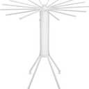 Tripod Modern Clothes Drying Rack, 16 Rods Foldable Drying Rack Clothing for Laundry, 4 Leg with Wheels Collapsible Portable Dryers for Indoor &Outdoor, White & Sliver