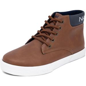 Nautica Kids Boys Dress Chukka Boot - High-Top Sneakers Youth Casual Bootie (Little Kids/Big Kids) (1 Little Kid, Tan Navy-wharf)