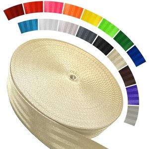 WEBSUKA Polyester Webbing Strap 16+Colors – 1"&1.5"&1.9" – 16.5 Yards Heavy Duty Webbing Roll, Flat Webbing Strap for Indoor & Outdoor Gear, Climbing, DIY Crafting, Repairing