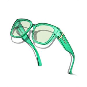 Oversized Fit Over Blue Light Blocking Glasses for Women Men Lightweight TR90 Frame BL7511