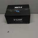 VCAN Cruiser Half Face Motorcycle Helmet with Drop-Down Sun Visor, Removable Peak and Quick Release Buckle (X-Large, Flat Black Phoenix)