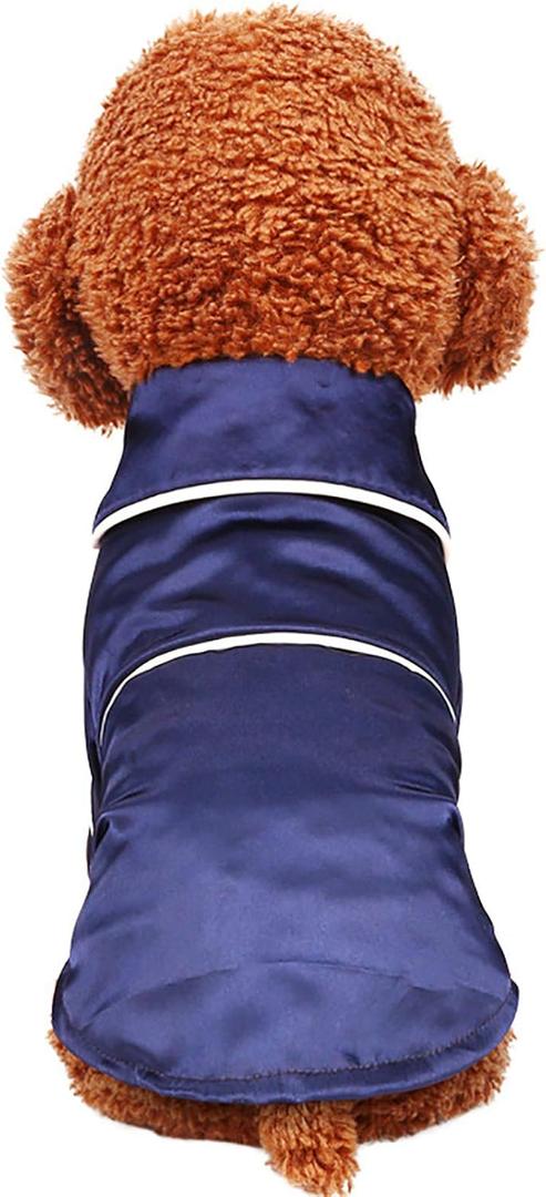 Lifeunion Small Dogs Cats Pajamas Pet Soft Silk Lapel Two-Legged Sleepwear Shirt for All Season (X-Large, Blue) (X-Large, Blue)
