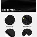 Haloumoning Boys School Uniform Chino Pants Kids Elastic Waist Pull on Twill Pants with Pockets, 27 (Black)