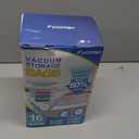 16 Pack Vacuum Storage Bags with Hand Pump, 4 Jumbo + 4 Large + 4 Medium + 4 Small Plastic Packaging Bags, 80% Space Saver Vacuum Seal Bags for Clothing, Travel Lugggage, Blankets, Comforters