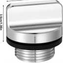 2 Pack 1.4 Inches Aluminum Boat Drain Plugs Applicable to Aluminum Boats with Floor Boat Hole Plugs with Neoprene Washer Boats Trailer Accessories (Not Transom Drain)