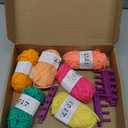 UCDRMA Adjustable Loom Knitting Kit, Up to 21 Different Sizes and Shapes Knitting Loom for Blankets/Scarves/Hats, Infinity Loom Crochet with 12 Yarn & Instructions, Flexible Yarn Loom for Beginners