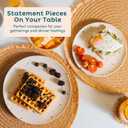 Nook Theory 4 Pack Reusable Bamboo Plates - Non-Toxic Toddler and Kids Plate, Dishwasher Safe, Not Microwavable Dinnerware (Celebration 8")