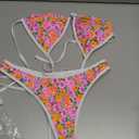 SUUKSESS Women Sexy Thong String 2 Piece Bikini Set Cheeky Halter Swimsuit XL