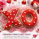 2 Pcs Extra Large Valentine's Day Cookie Cutters 8" X and O Stainless Steel Giant Cookie Cutters for Holiday Baking