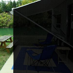 RecPro Rv Awning Side Sun Shade Screen for Side Panel | Black Mesh Screen Sunshade UV Sun Blocker (7 x 9 Drop)