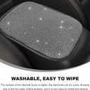 DXNQ Bling Car Armrest Cover, 11.8"8.5" Crystal Rhinestone Auto Center Console Protective Cover, Bling Charming Arm Rest Cushion Pad for Most Cars SUVs Trucks, Car Accessories (Black&White)
