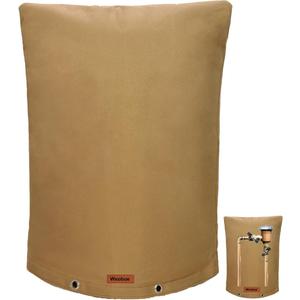 Wsobue Backflow Preventer Cover Insulated Pouch, Outdoor Pipe Insulation Cover, Winter Well Head Cover Water Well Pump Covers Sprinkler Valve Cover Insulated (Dark Khaki 17’’W x 21’’H)